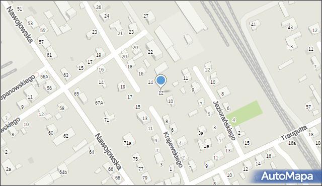 Nowy Sącz, Krajewskiego Rafała, 12, mapa Nowego Sącza