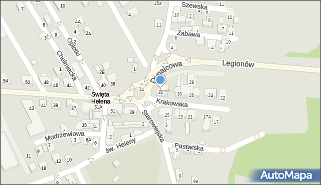 Nowy Sącz, Krakowska, 32, mapa Nowego Sącza