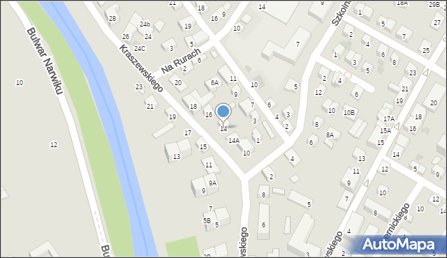 Nowy Sącz, Kraszewskiego Józefa Ignacego, 14, mapa Nowego Sącza