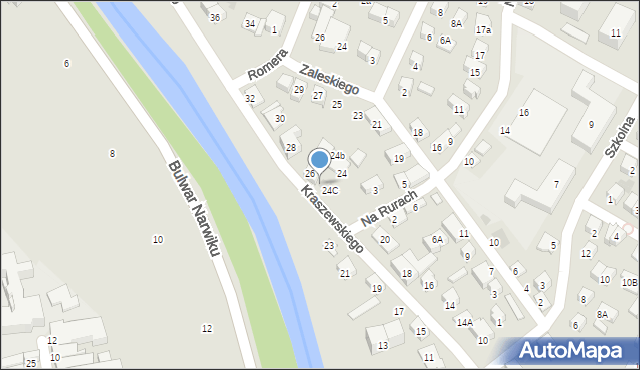 Nowy Sącz, Kraszewskiego Józefa Ignacego, 24D, mapa Nowego Sącza