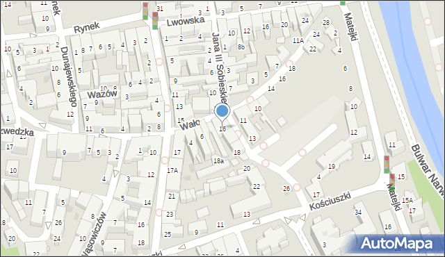 Nowy Sącz, Króla Jana III Sobieskiego, 16, mapa Nowego Sącza