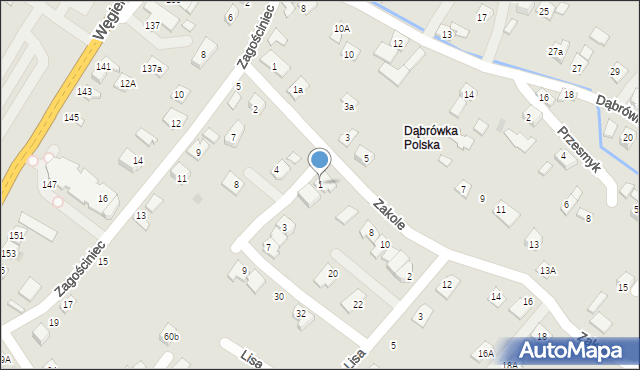 Nowy Sącz, Krzykalskiego Piotra, 1, mapa Nowego Sącza