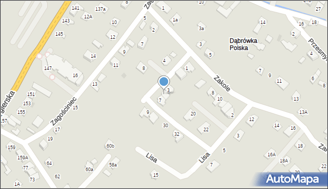 Nowy Sącz, Krzykalskiego Piotra, 5, mapa Nowego Sącza