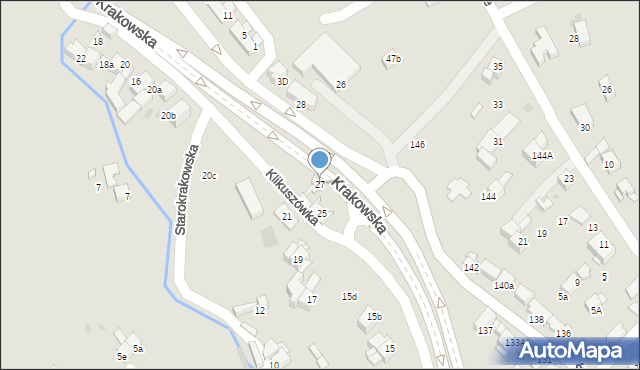 Nowy Targ, Krakowska, 27, mapa Nowego Targu