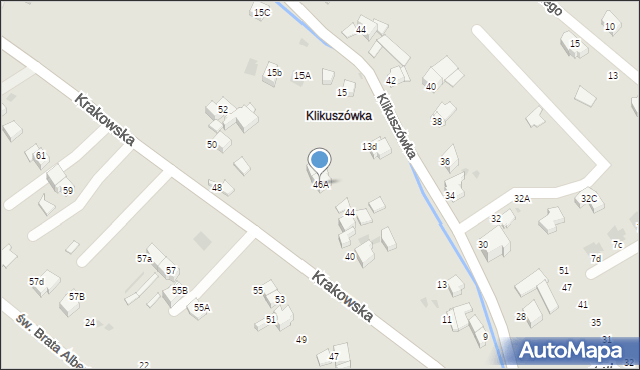 Nowy Targ, Krakowska, 46A, mapa Nowego Targu