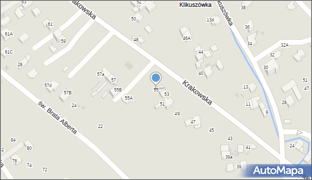 Nowy Targ, Krakowska, 55, mapa Nowego Targu