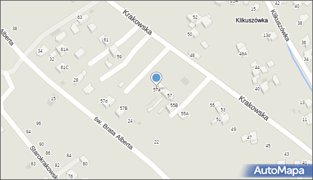 Nowy Targ, Krakowska, 57a, mapa Nowego Targu