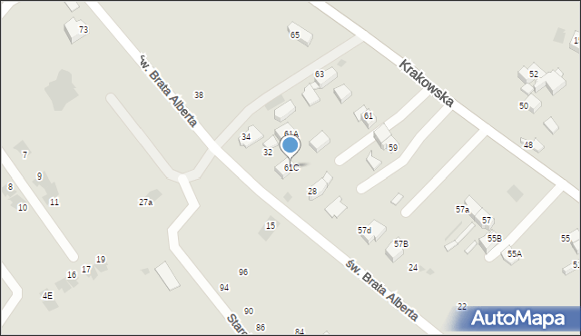 Nowy Targ, Krakowska, 61C, mapa Nowego Targu