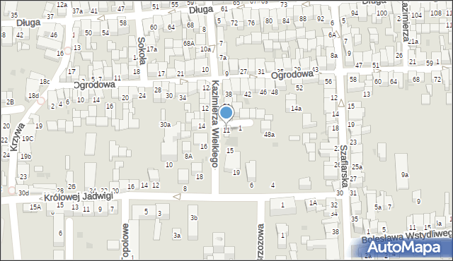 Nowy Targ, Króla Kazimierza Wielkiego, 11, mapa Nowego Targu