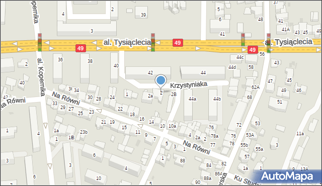 Nowy Targ, Krzystyniaka Stanisława, płk., 2, mapa Nowego Targu