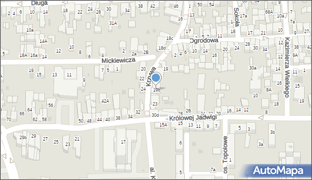 Nowy Targ, Krzywa, 19b, mapa Nowego Targu