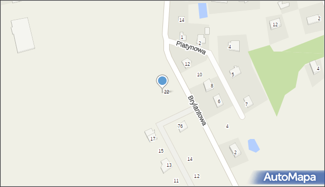 Nużewo, Kryształowa, 22, mapa Nużewo