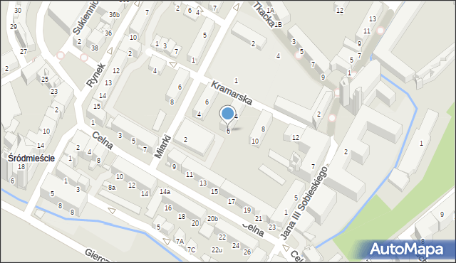 Nysa, Kramarska, 6, mapa Nysy
