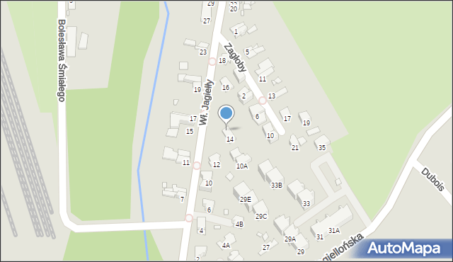 Nysa, Króla Władysława Jagiełły, 14A, mapa Nysy