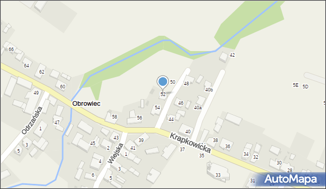 Obrowiec, Krapkowicka, 52, mapa Obrowiec