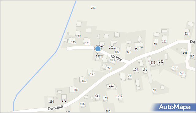 Ochodza, Krótka, 241, mapa Ochodza