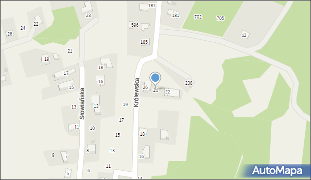 Ochojno, Królewska, 24, mapa Ochojno