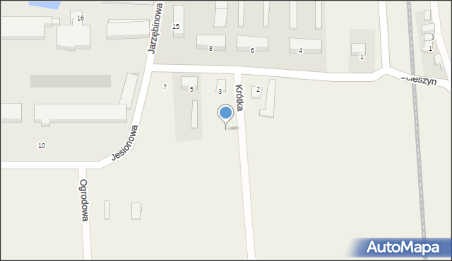 Ocieszyn, Krótka, 4, mapa Ocieszyn