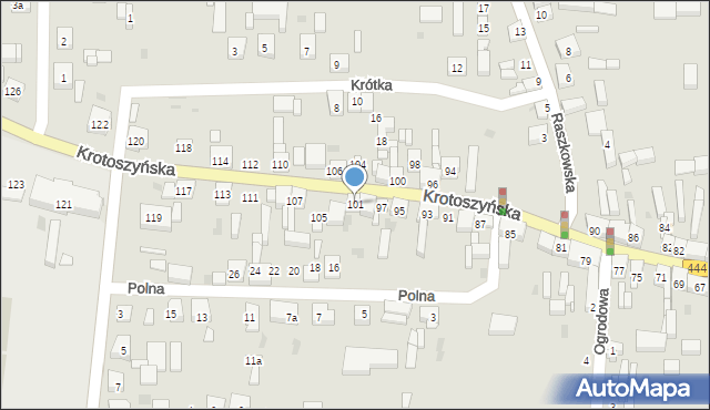 Odolanów, Krotoszyńska, 101, mapa Odolanów