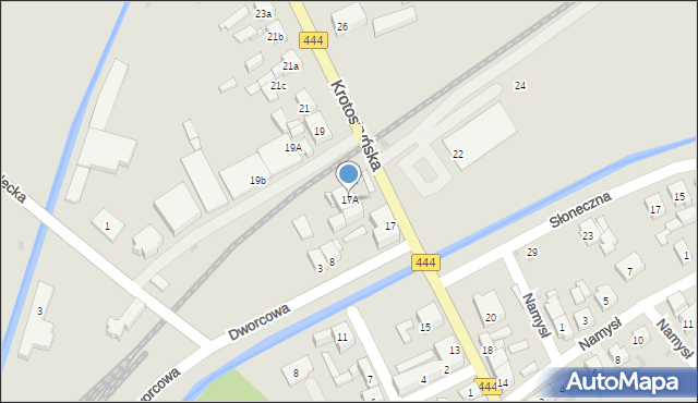 Odolanów, Krotoszyńska, 17A, mapa Odolanów