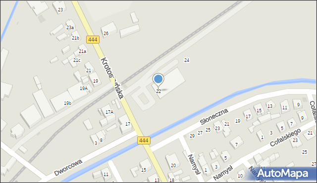 Odolanów, Krotoszyńska, 22, mapa Odolanów