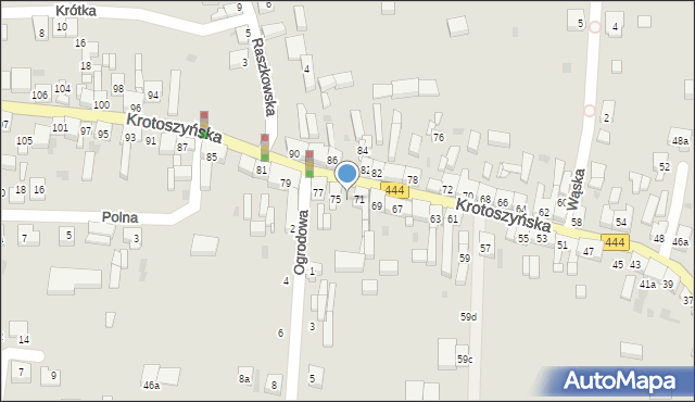 Odolanów, Krotoszyńska, 73, mapa Odolanów