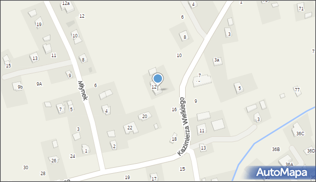 Odrzykoń, Króla Kazimierza Wielkiego, 14, mapa Odrzykoń