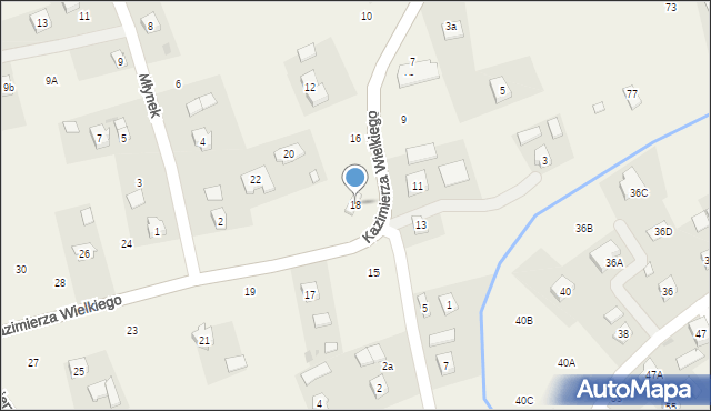 Odrzykoń, Króla Kazimierza Wielkiego, 18, mapa Odrzykoń