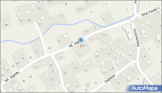 Odrzykoń, Króla Władysława Jagiełły, 15, mapa Odrzykoń