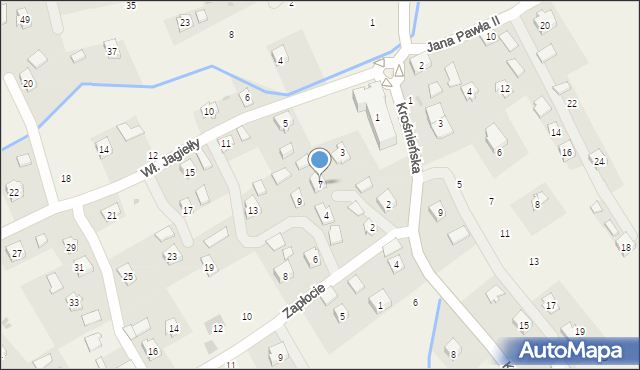 Odrzykoń, Króla Władysława Jagiełły, 7, mapa Odrzykoń