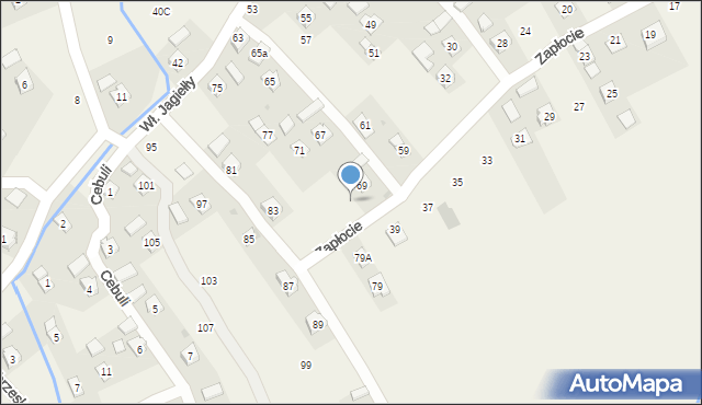 Odrzykoń, Króla Władysława Jagiełły, 73, mapa Odrzykoń