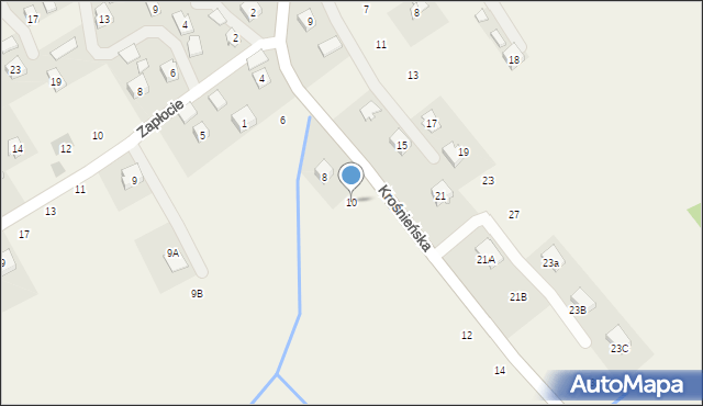 Odrzykoń, Krośnieńska, 10, mapa Odrzykoń