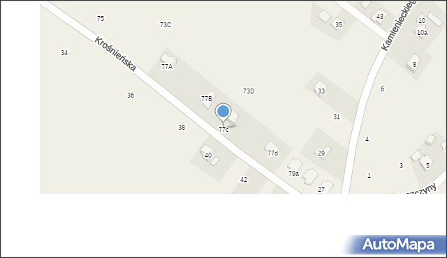 Odrzykoń, Krośnieńska, 77c, mapa Odrzykoń