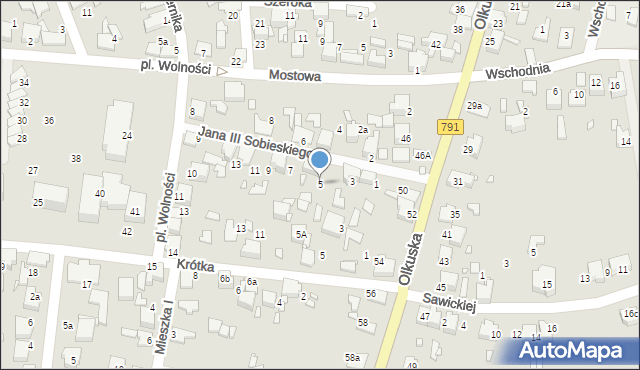 Ogrodzieniec, Króla Jana III Sobieskiego, 5, mapa Ogrodzieniec