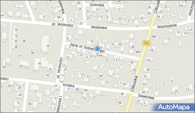 Ogrodzieniec, Króla Jana III Sobieskiego, 7, mapa Ogrodzieniec