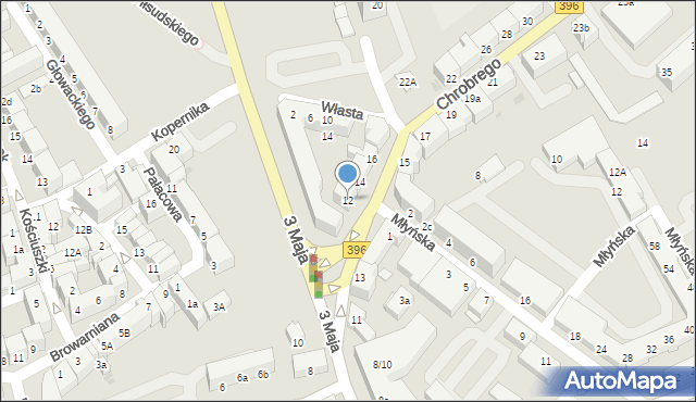 Oława, Króla Bolesława Chrobrego, 12, mapa Oława