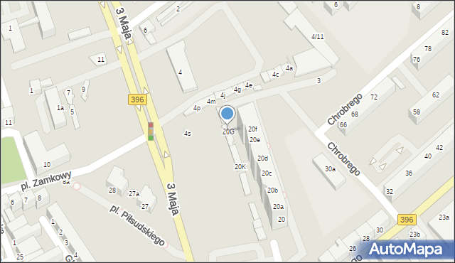 Oława, Króla Bolesława Chrobrego, 20G, mapa Oława