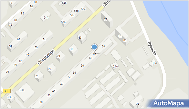 Oława, Króla Bolesława Chrobrego, 65, mapa Oława