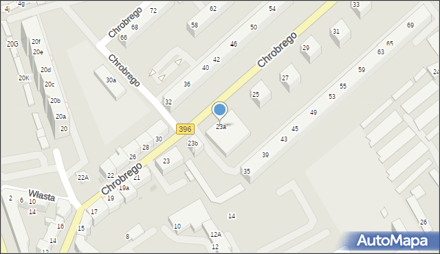 Oława, Króla Bolesława Chrobrego, 23a, mapa Oława