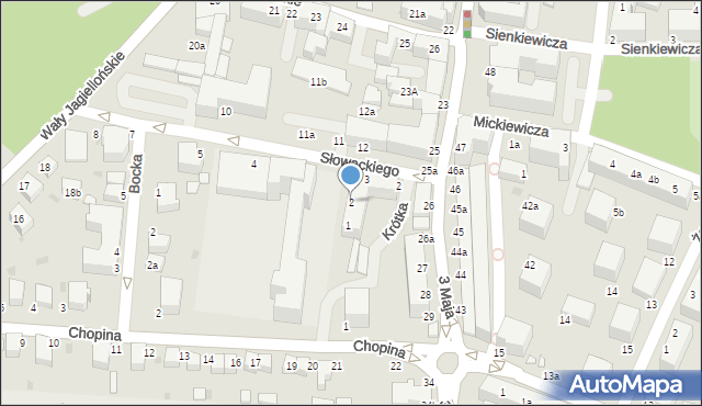 Oleśnica, Krótka, 2, mapa Oleśnica