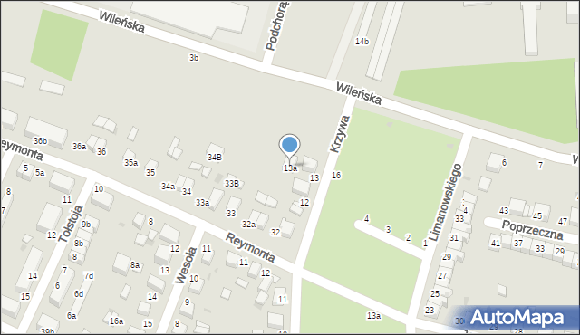 Oleśnica, Krzywa, 13a, mapa Oleśnica