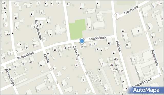Olesno, Krasickiego Ignacego, bp., 10, mapa Olesno