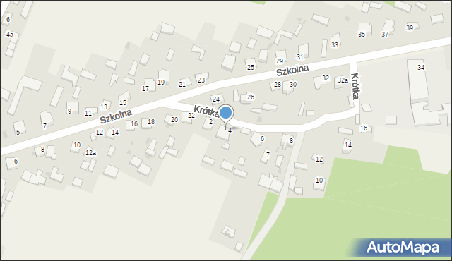 Oleszno, Krótka, 4A, mapa Oleszno