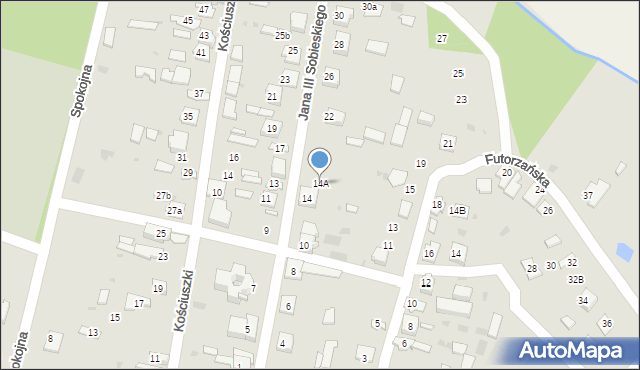 Oleszyce, Króla Jana III Sobieskiego, 14A, mapa Oleszyce