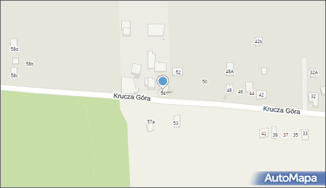 Olkusz, Krucza Góra, 54, mapa Olkusz