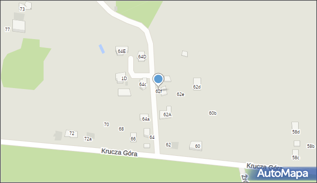 Olkusz, Krucza Góra, 62f, mapa Olkusz