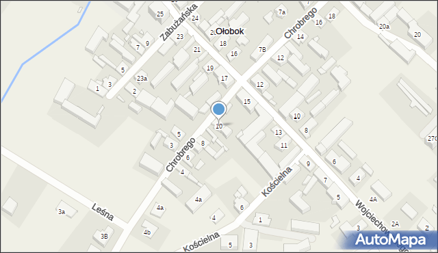 Ołobok, Króla Bolesława Chrobrego, 10, mapa Ołobok