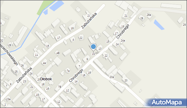 Ołobok, Króla Bolesława Chrobrego, 11, mapa Ołobok