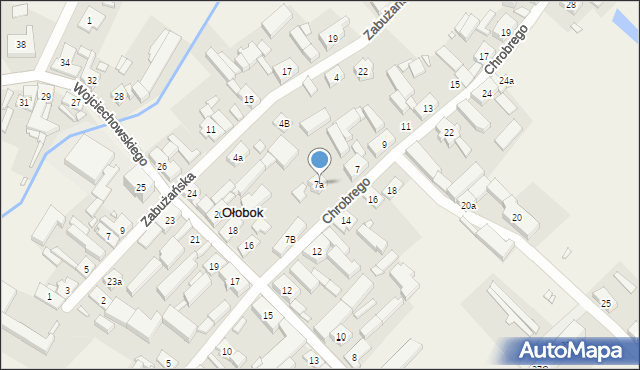 Ołobok, Króla Bolesława Chrobrego, 7a, mapa Ołobok