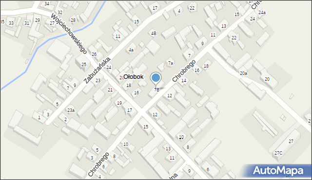 Ołobok, Króla Bolesława Chrobrego, 7B, mapa Ołobok